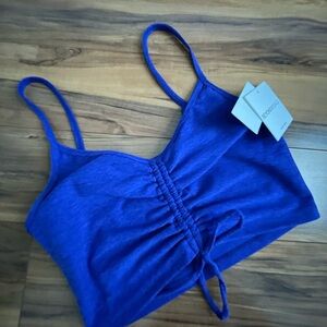 Beyond Yoga Royal Blue Cinched Drawstring Camisole